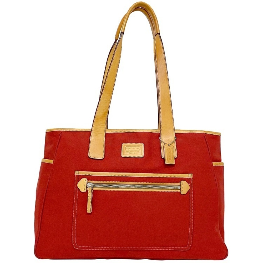 Coach Tote Bag Canvas Red - Gem
